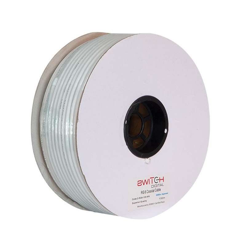 Switch Digital RG6 Coaxial Cable 100 Meter Roll