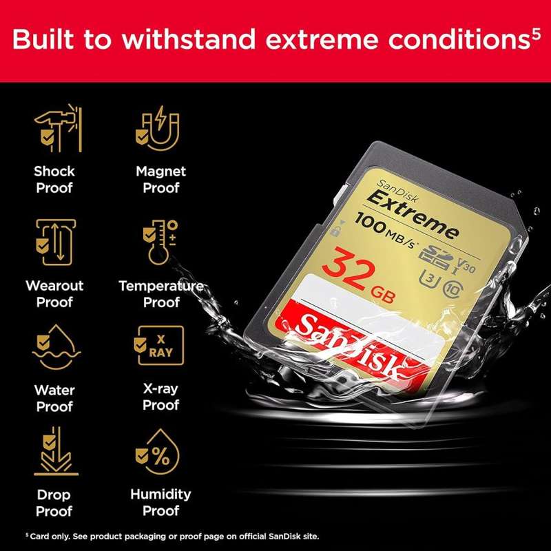 Sandisk Extreme 32GB SDHC Memory Card