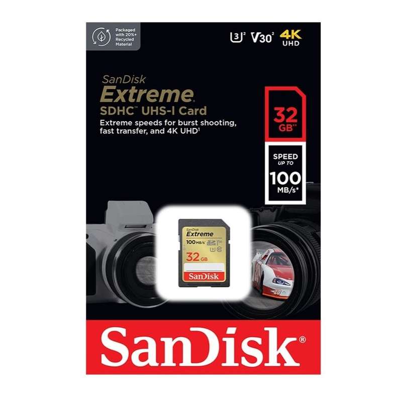 Sandisk Extreme 32GB SDHC Memory Card