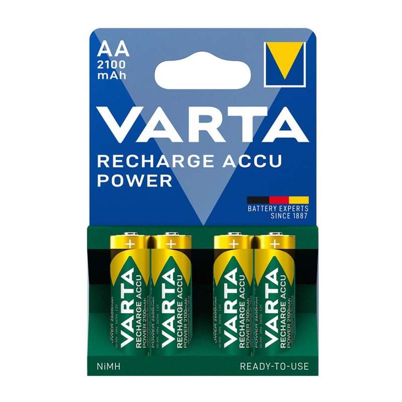 Varta Rechargeable AA 2100mAh Batteries 4 Pack