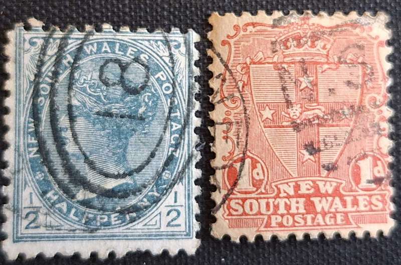 Australia: New South Wales  1892 and 1897 2 Used stamps