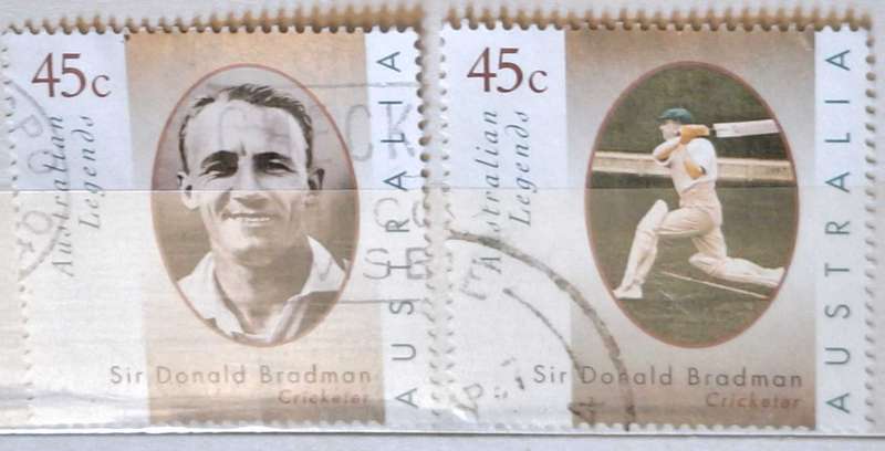 Australia 1997 Australian Legends: Sir Donald Bradman Set of 2 Used stamps