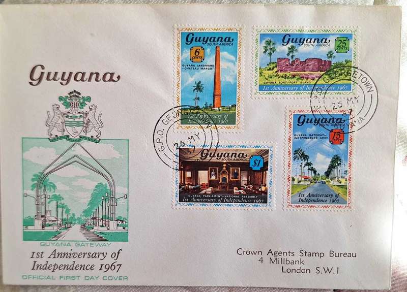 Guyana 1967 1st Anniversary of Independence FDC