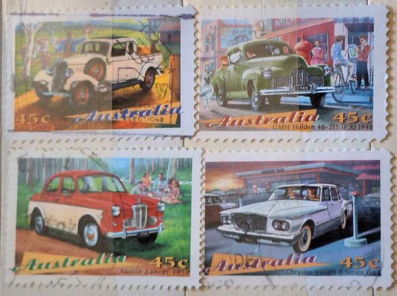 Australia 1997 Australia's Classic Cars Set of 4 Used Hinged stamps