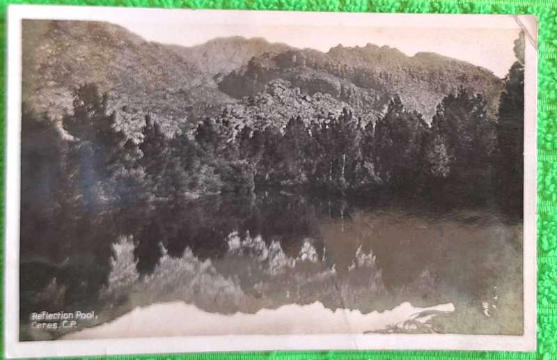 Vintage Newman Art Post Card Reflection Pool, Ceres Posted 1941 Ceres to Cape Town