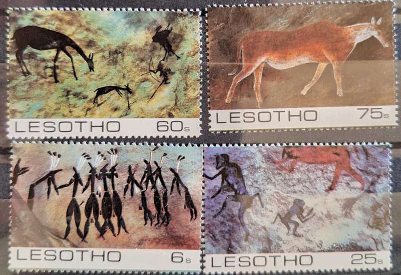 Lesotho 1983 Rock Paintings Set of 4 Mint stamps