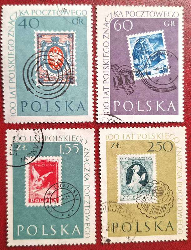 Poland 1960 Centenary of Polish Stamps 4 Used stamps