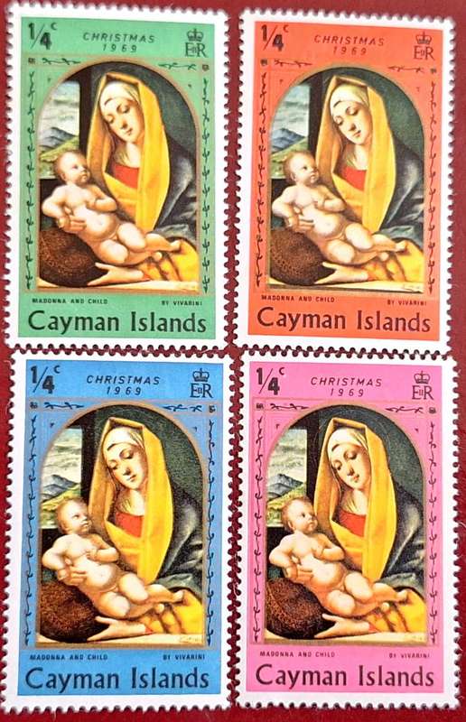 Cayman Islands 1969 Christmas 4 Mint stamps