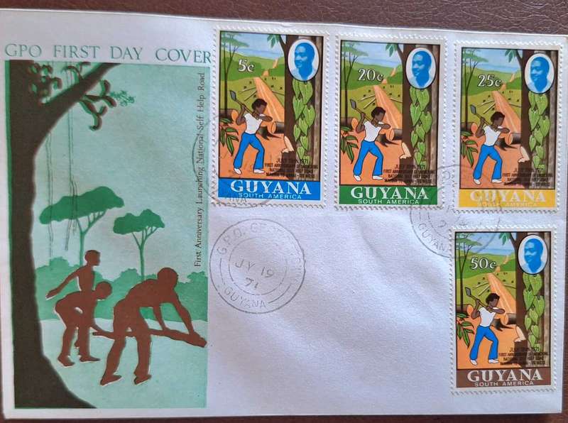 Gyuana 1971 Self-help Road Project FDC
