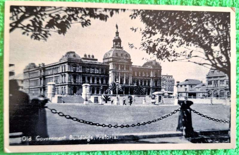 Vintage Newman Art Post Card of Old Government Building, Pretoria