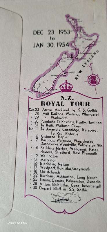 New Zealand 1953/54 Royal Tour Souvenir Cover