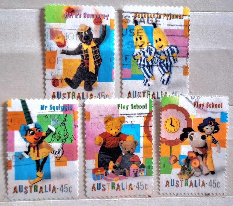 Australia 1999 Children's Television Set of 5 Used Hinged stamps