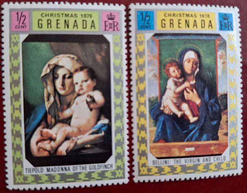 Grenada 1970 Christmas 2 Mint stamps