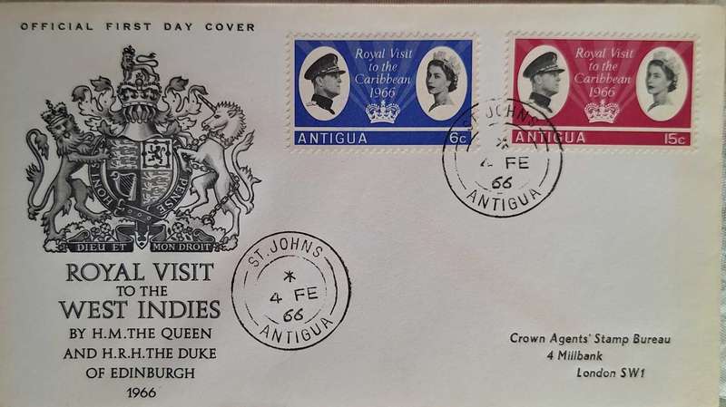 Antigua 1966 Royal Visit to the West Indies FDC