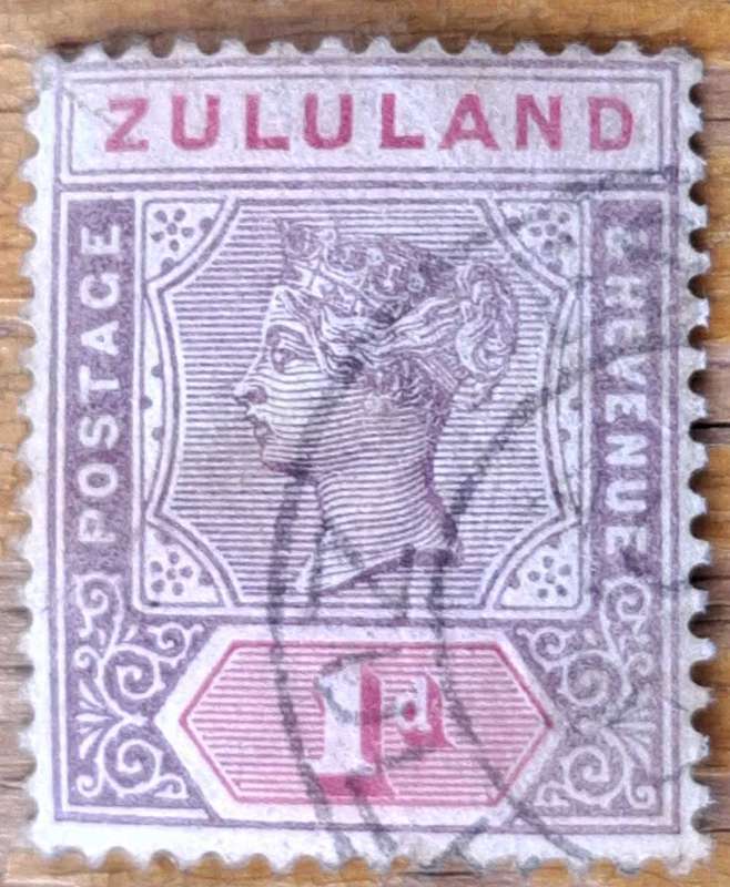 Zululand 1894-1896 Victoria 1d Used stamp