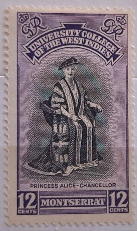 Montserrat 1951 BWI University 1 Unused Hinged stamp