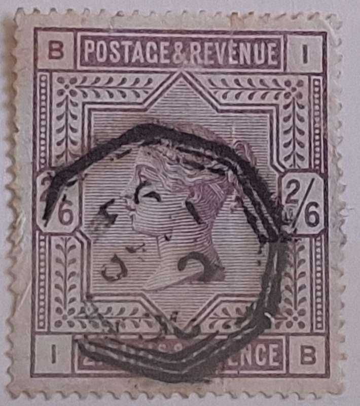 GB 1883/84 Queen Victoria 2 shilling 6 pence  1 Used stamp (BI)