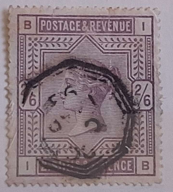 GB 1883/84 Queen Victoria 2 shilling 6 pence  1 Used stamp (BI)