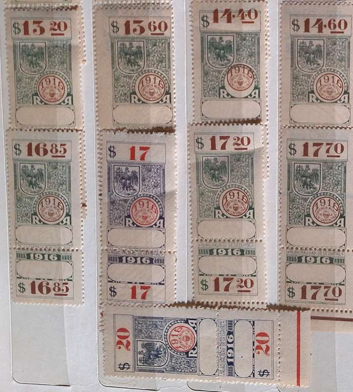 Argentina 1916 Revenue Fiscal 34 Mint stamps