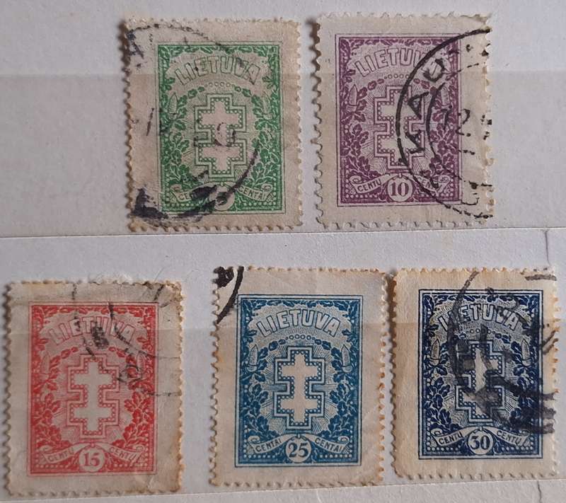 Lithuania 1926 Protective Cross 5 Used Hinged stamps