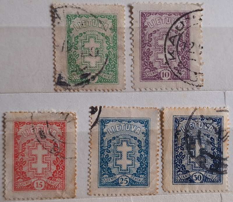 Lithuania 1926 Protective Cross 5 Used Hinged stamps