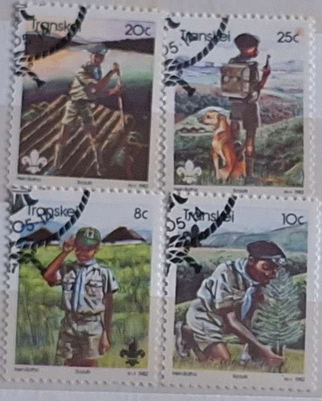 Transkei 1982 The 75th Anniversary of Boy Scout Movement Set of 4 Used stamps