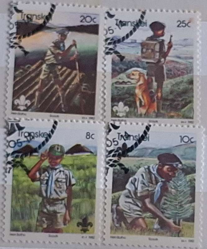 Transkei 1982 The 75th Anniversary of Boy Scout Movement Set of 4 Used stamps