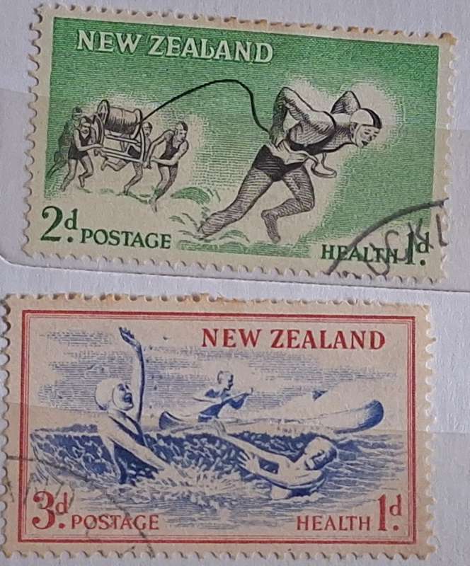 New Zealand 1957 Health Issue Set of 2 Used Hinged stamps