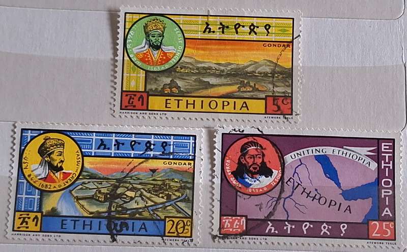 Ethiopia 1963 Rulers 3 Used stamps from Set of 6