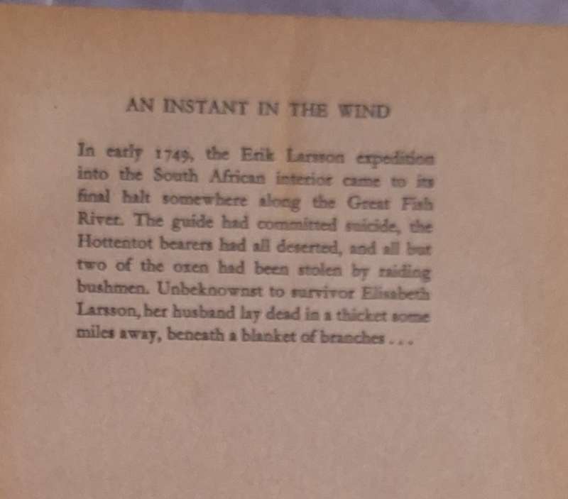 An Instant in the Wind by Andre Brink Paperback