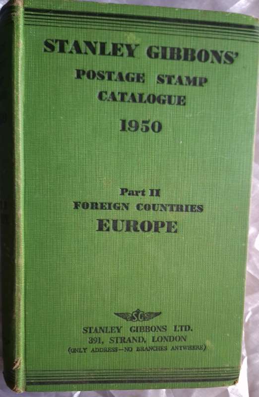 Stanley Gibbons Postage Stamp Catalogue 1950 Part 2 Foreign Countries Europe Hardcover