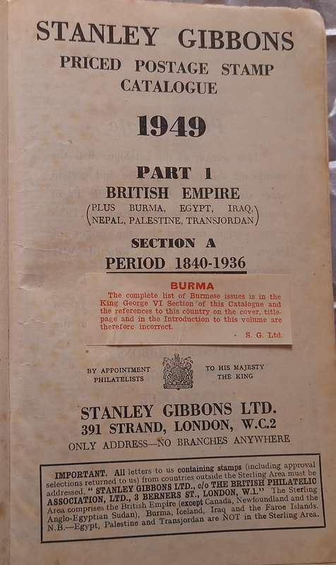 Stanley Gibbons Postage Stamp Catalogue 1949 Part 1 British Empire Period 1840-1936
