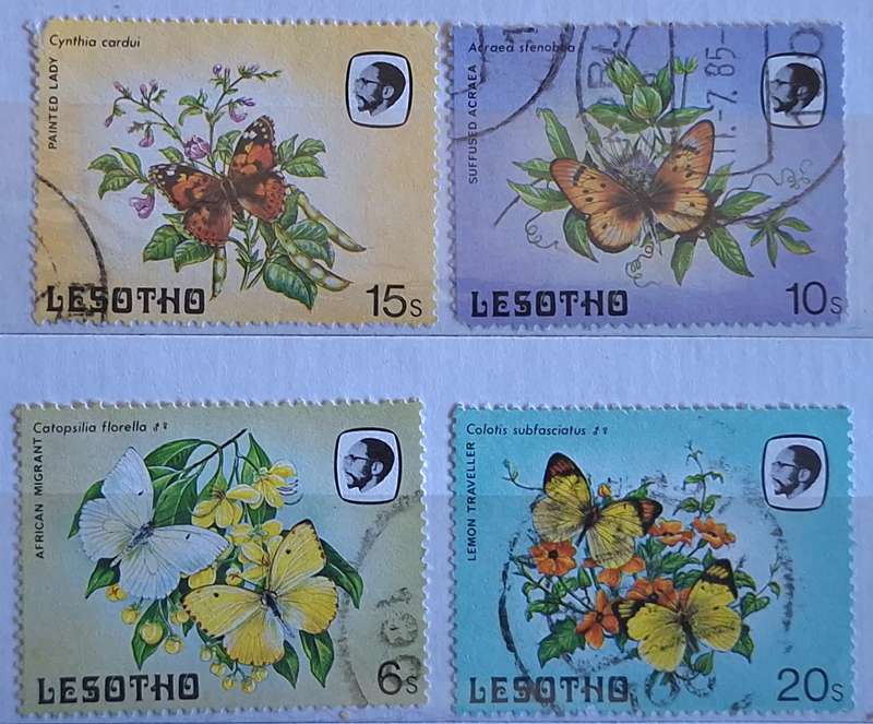 Lesotho 1984 Butterflies 4 Used stamps