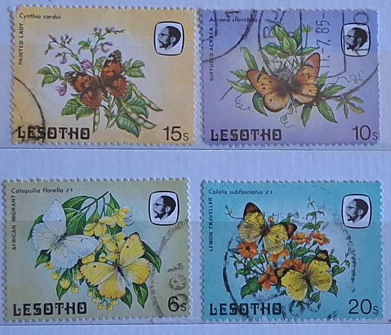 Lesotho 1984 Butterflies 4 Used stamps