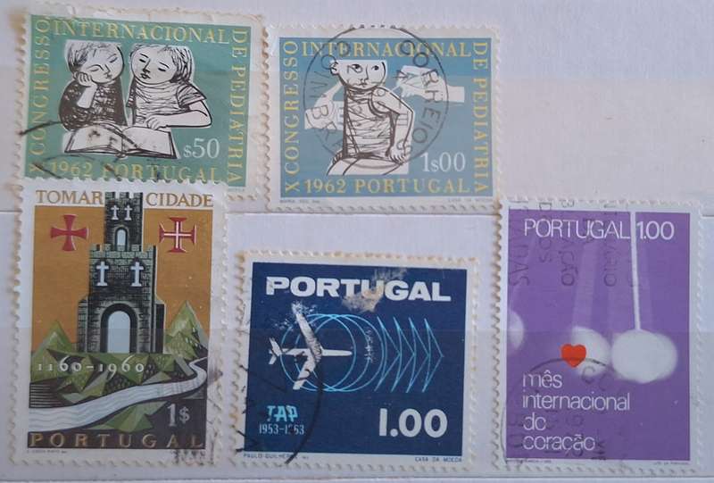 Portugal Mixed Lot of 5 Used stamps