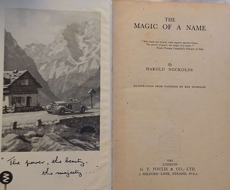 The Magic of a Name by Harold Nockolds Hardcover 1945