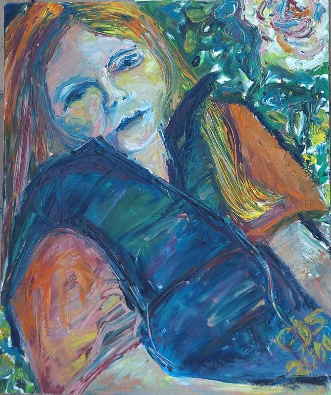 Unframed Painting on Canvas Panel by Claudia Donaldson-Selby