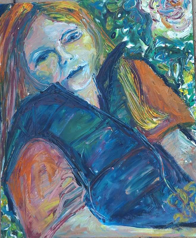 Unframed Painting on Canvas Panel by Claudia Donaldson-Selby