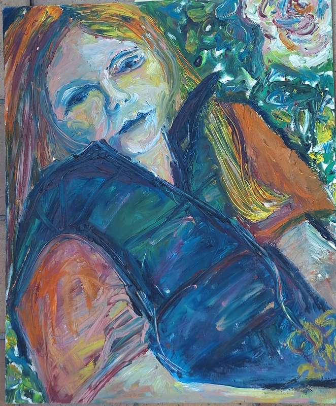 Unframed Painting on Canvas Panel by Claudia Donaldson-Selby