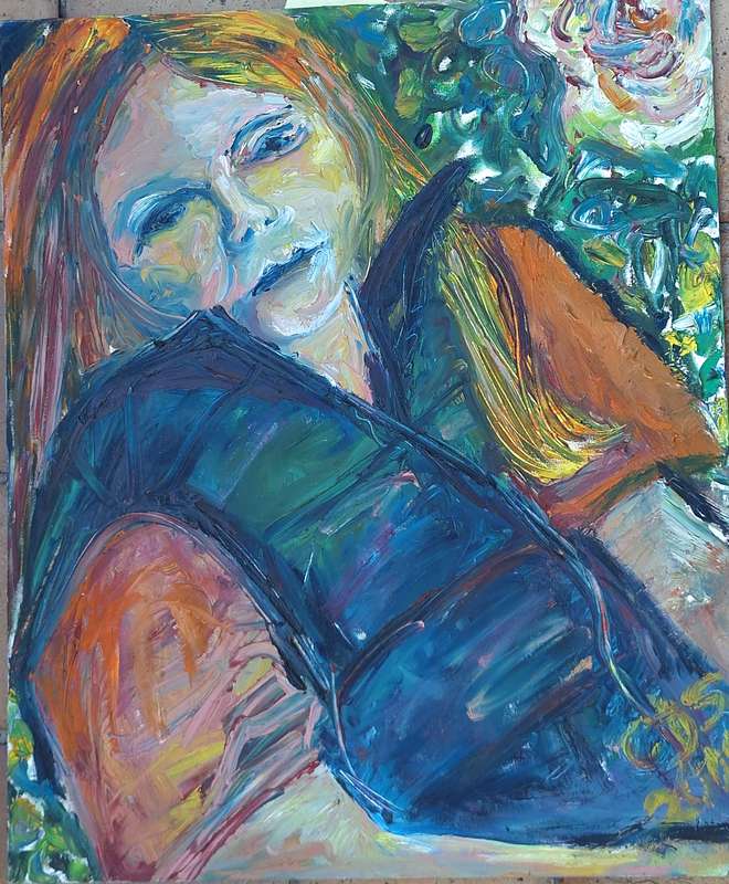 Unframed Painting on Canvas Panel by Claudia Donaldson-Selby