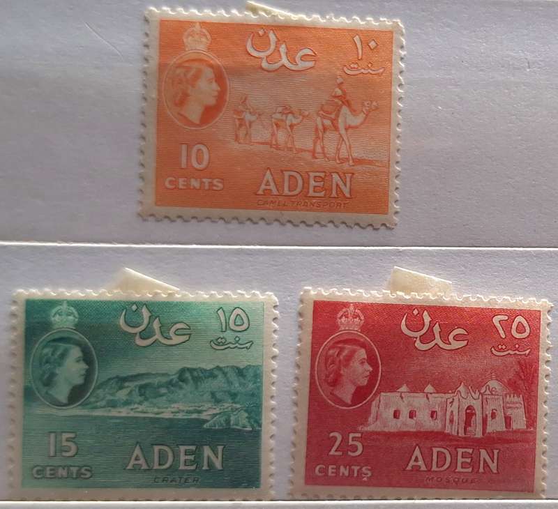Aden 1959 Pictorials 3 Unused Hinged stamps