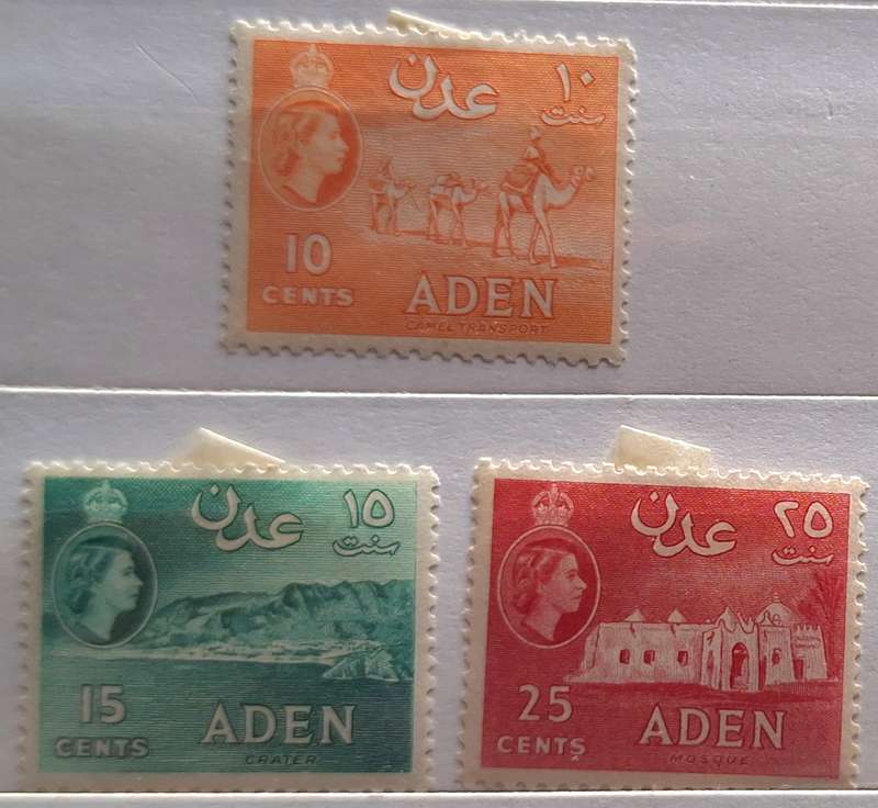 Aden 1959 Pictorials 3 Unused Hinged stamps