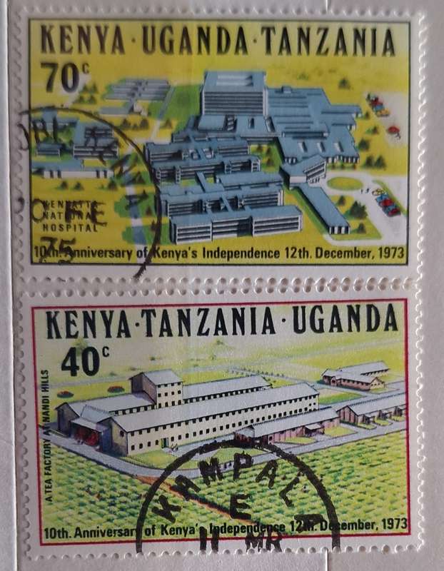 KUT Kenya Uganda Tanzania 1973 Kenya Independence 2 Used stamps from Set of 4