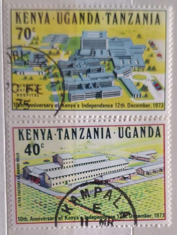 KUT Kenya Uganda Tanzania 1973 Kenya Independence 2 Used stamps from Set of 4