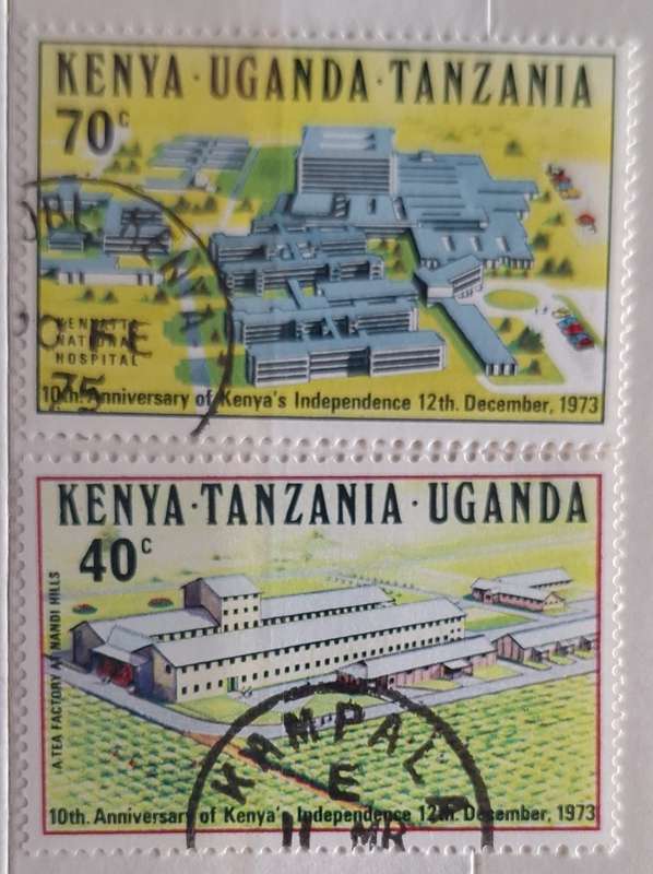 KUT Kenya Uganda Tanzania 1973 Kenya Independence 2 Used stamps from Set of 4