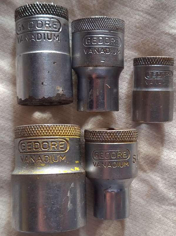 Gedore Vadium Sockets Lot of 5 Different sizes