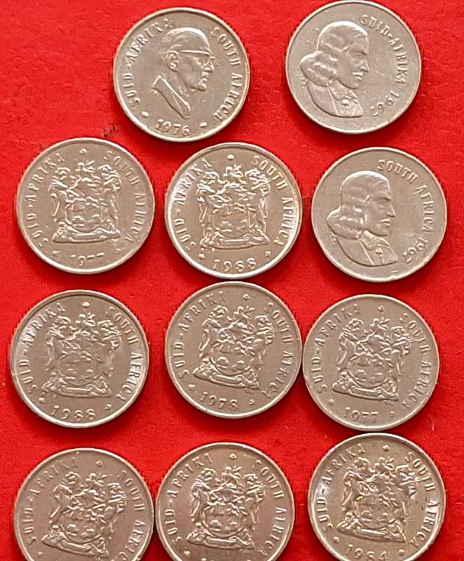 South Africa 1967-88 5c Mixed Lot 11 Nickel