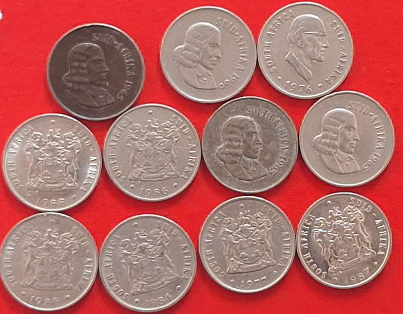 South Africa 1965-1988 10 cent Mixed Lot of 11 coins Nickel