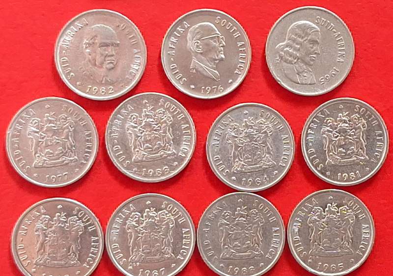 South Africa 1965-87 5c Mixed Lot 11 Nickel