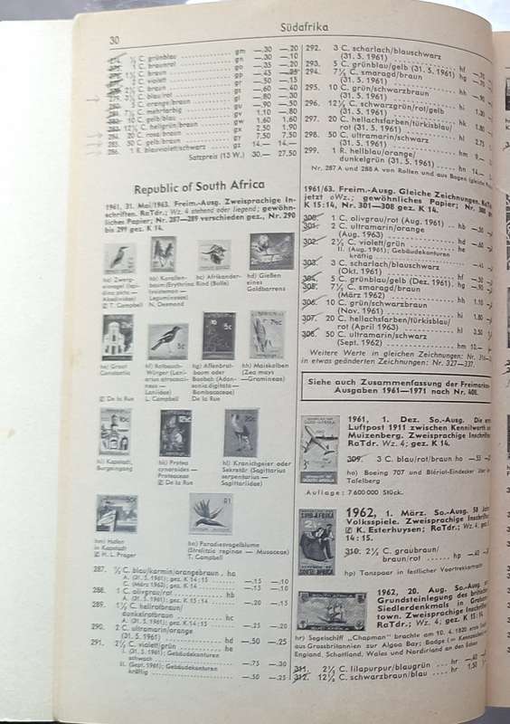 Michel Ubersee-Landerkatalog SudAfrika/Sudwestafrika 1973